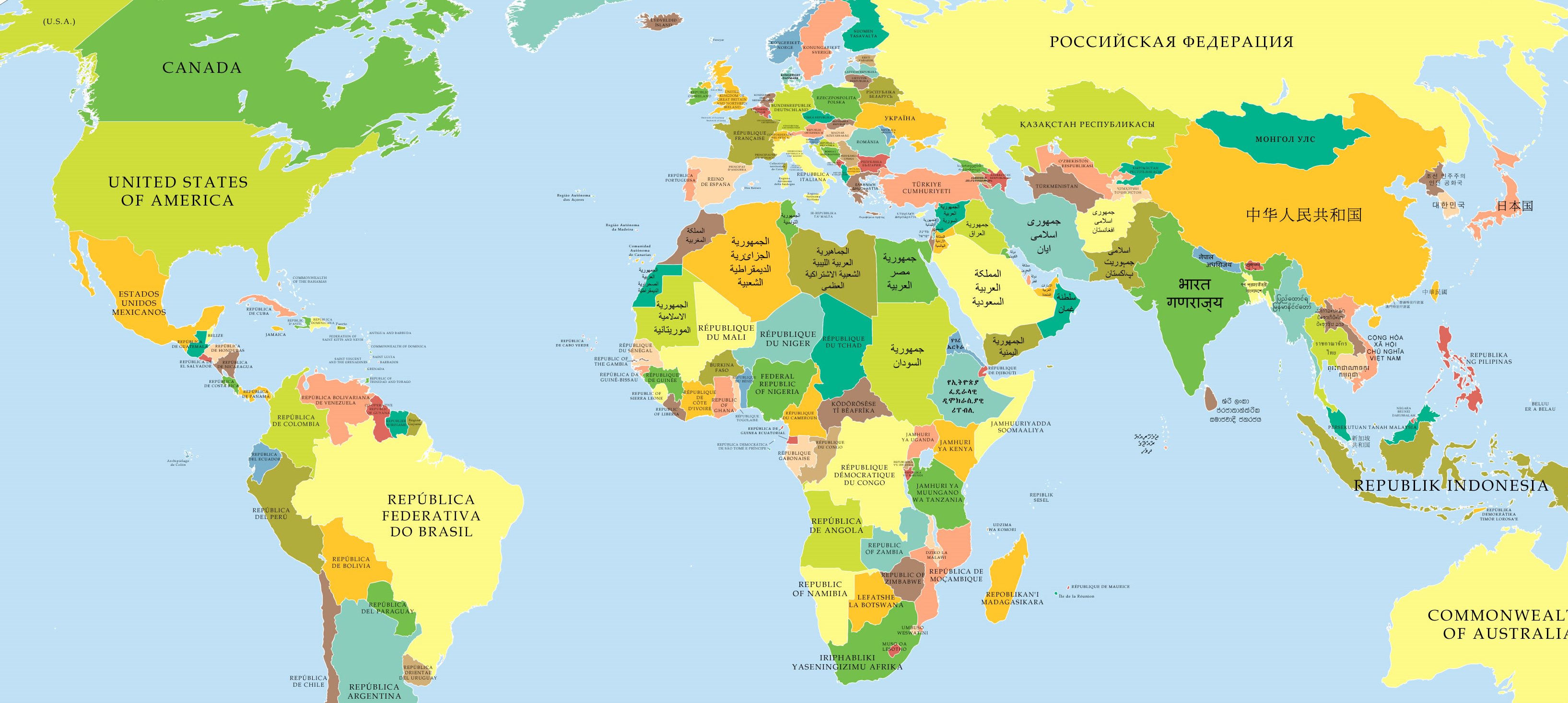 Карта стран